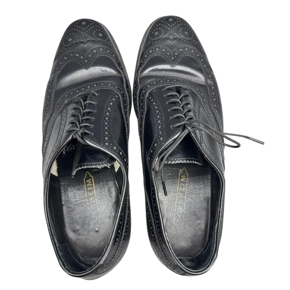 Florsheim Lexington Wingtip Black Patent Leather Lace Up Dress Oxford Men 7.5 E